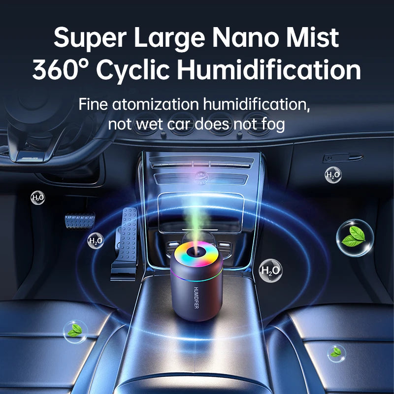 Lunavia™ Mini Aroma Diffuser – 180ML USB Humidifier with LED Light for Home, Car & Bedroom
