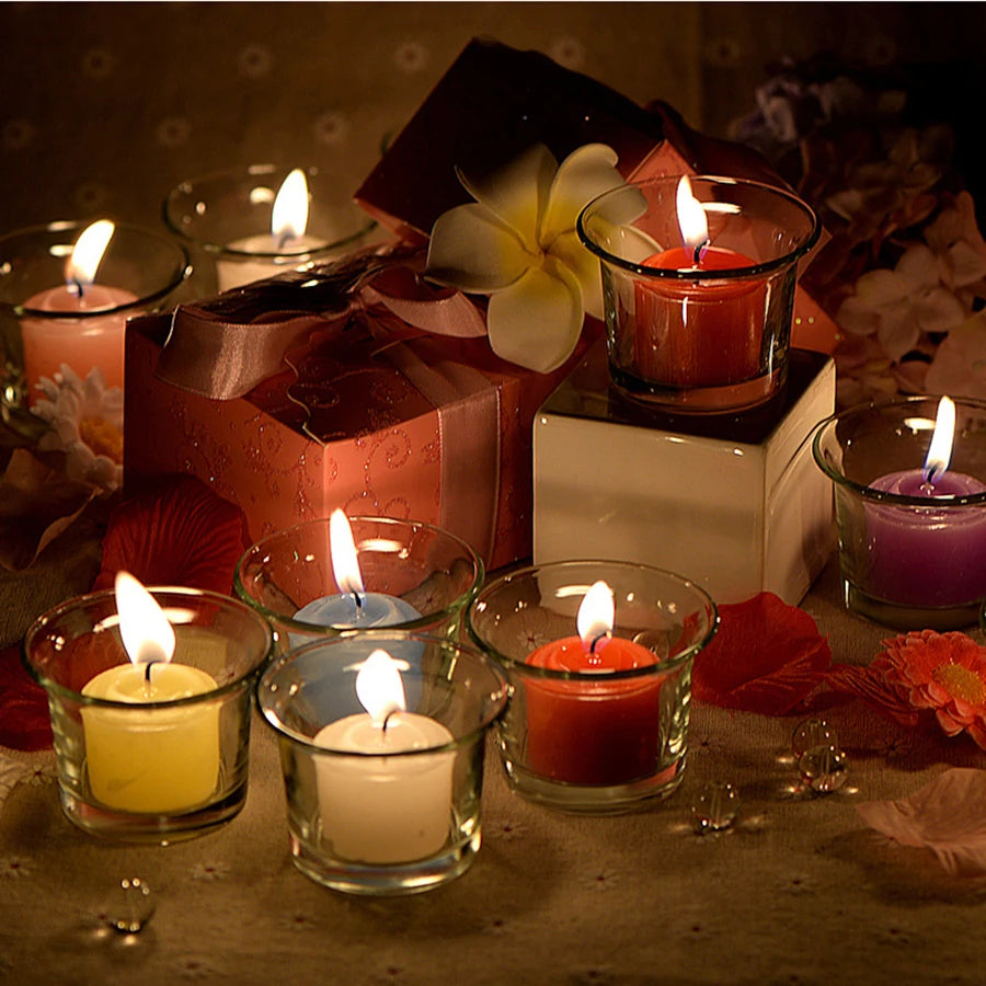 Romantic Scented Candle Set – 12pcs Colored Aromatherapy Votives
