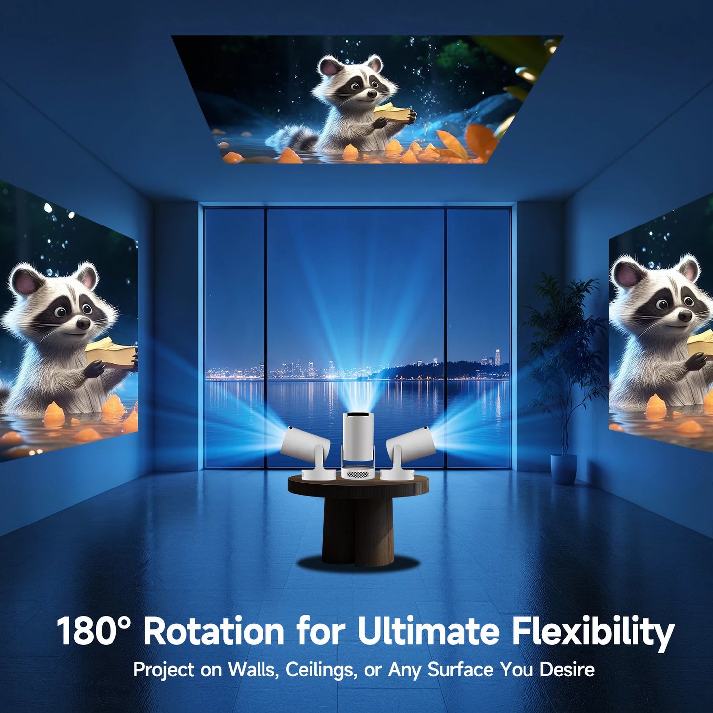 MAGCUBIC HY300 PRO+ – 4K Android 11 Projector for Home & Outdoor Cinema by LUNAVIA