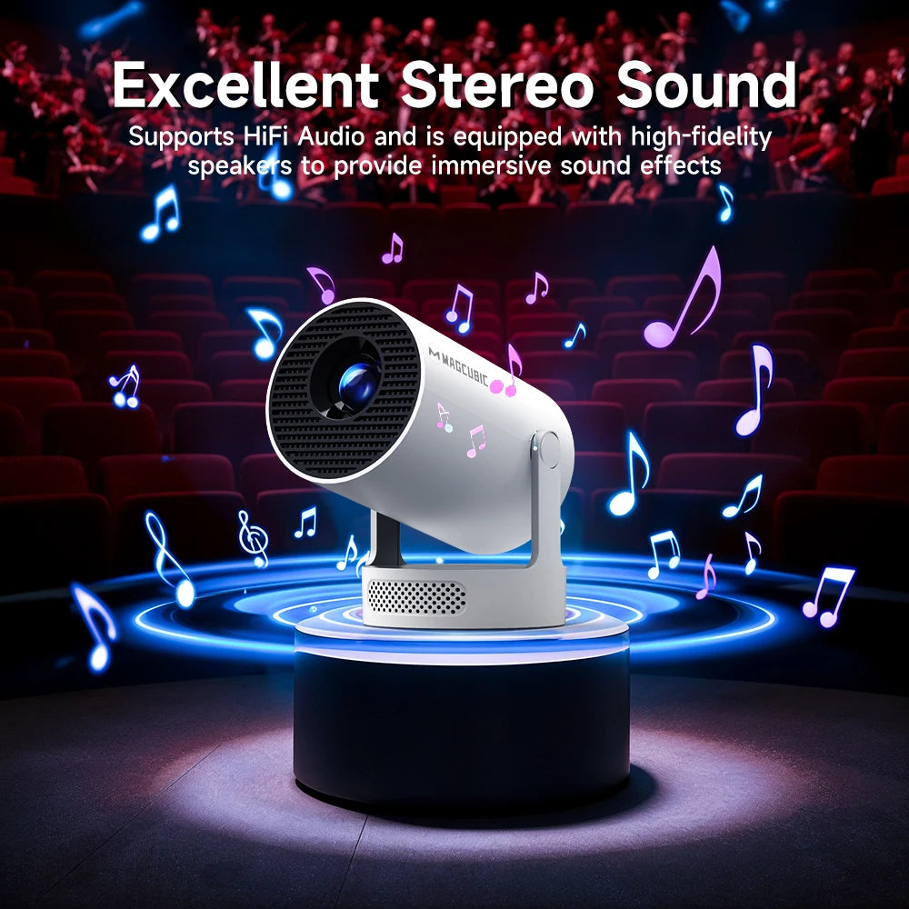 MAGCUBIC HY300 PRO+ – 4K Android 11 Projector for Home & Outdoor Cinema by LUNAVIA