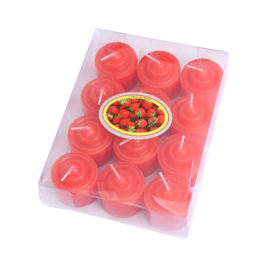 Romantic Scented Candle Set – 12pcs Colored Aromatherapy Votives