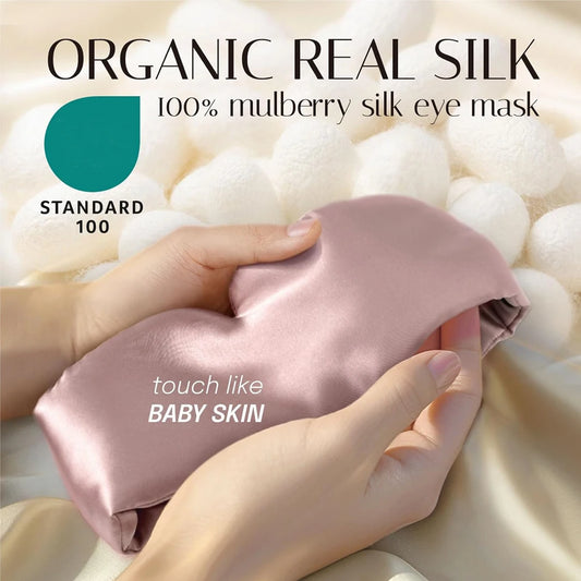 Lunavia 100% Mulberry Silk Sleep Mask – Soft, Light-Blocking Eyepatch