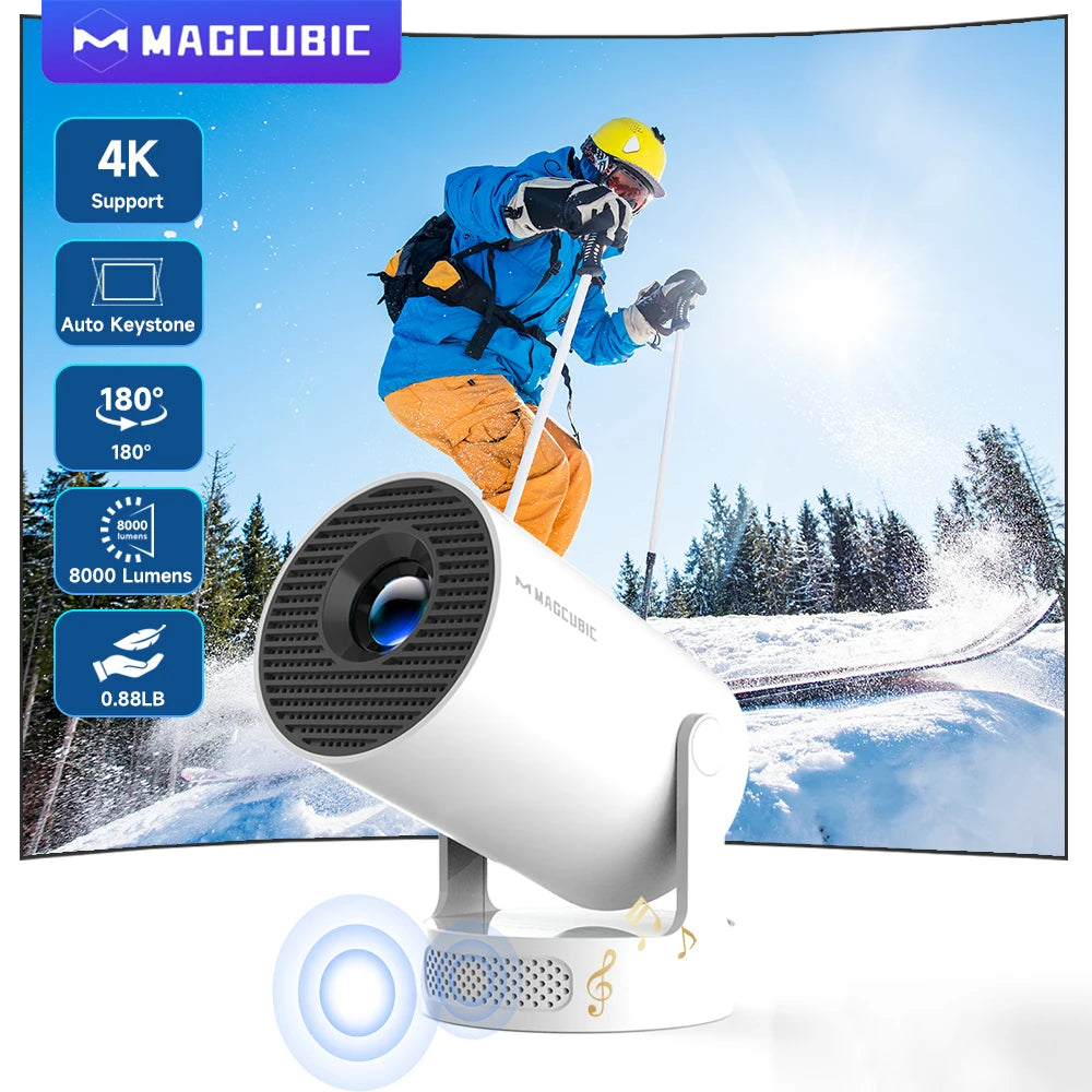 MAGCUBIC HY300 PRO+ – 4K Android 11 Projector for Home & Outdoor Cinema by LUNAVIA