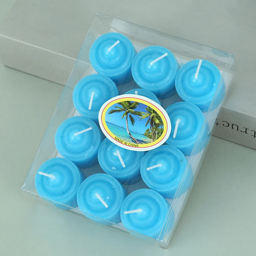 Romantic Scented Candle Set – 12pcs Colored Aromatherapy Votives