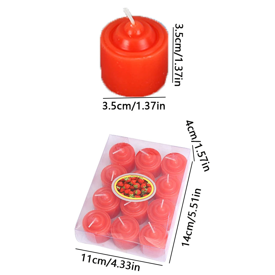 Romantic Scented Candle Set – 12pcs Colored Aromatherapy Votives