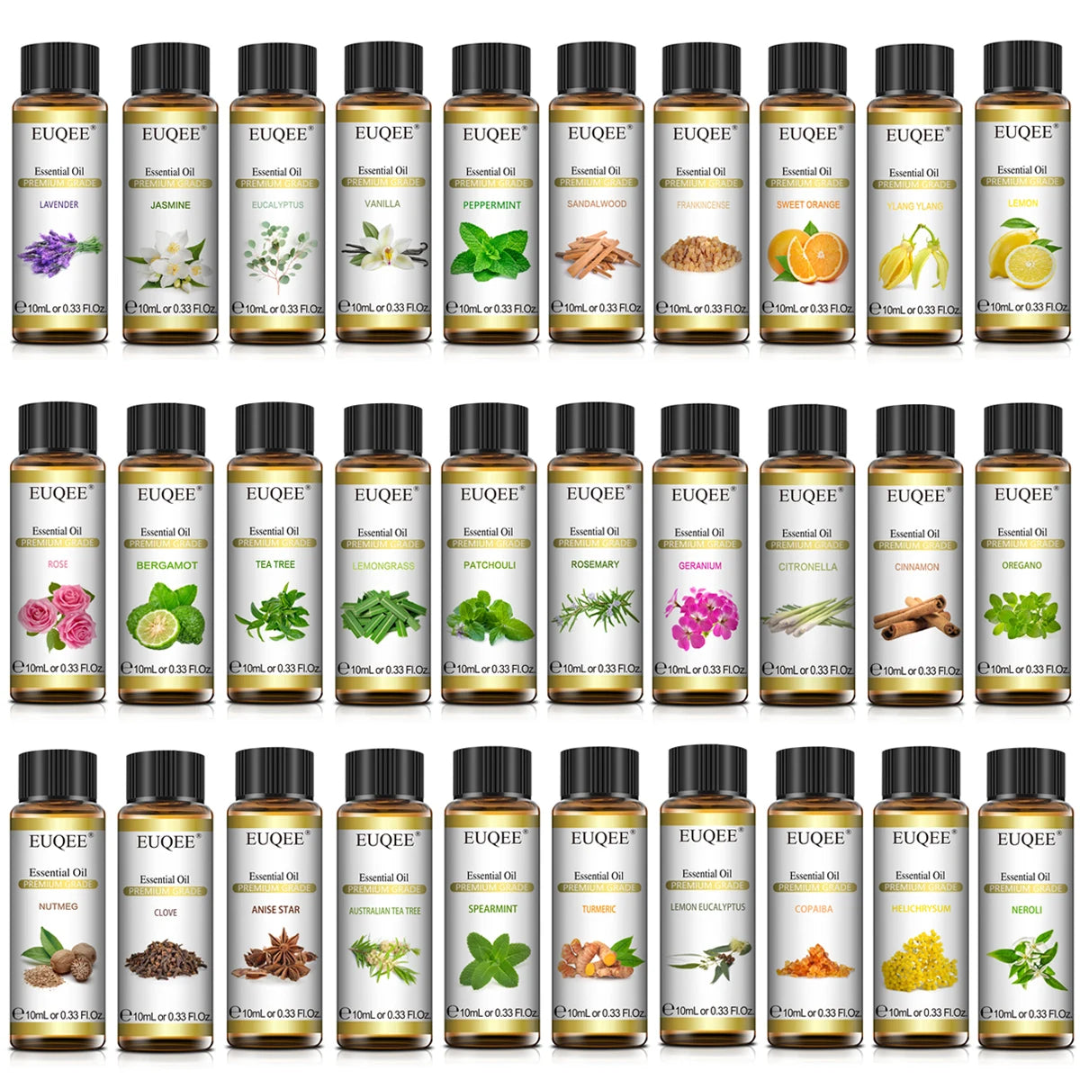 Lunavia | EUQEE 10ml Pure Essential Oil – Natural Aromatherapy for Diffuser, DIY & Relaxation